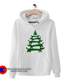 Funny Dachshund Christmas Tree Unisex Hoodie