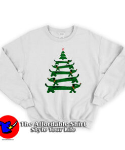 Funny Dachshund Christmas Tree Unisex Sweatshirt