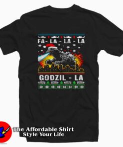 Funny Falalala Godzilla Christmas Unisex T-shirt
