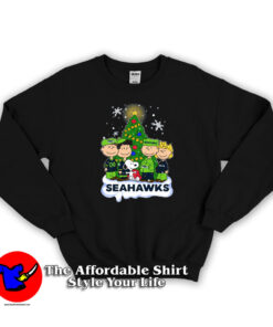 Snoopy Peanuts Seattle Seahawks Christmas Sweatshirt