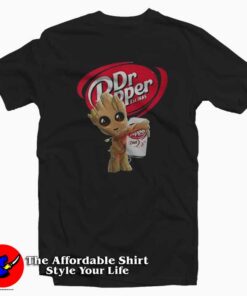 Baby Groot Dr Pepper Guardians Galaxy T-shirt