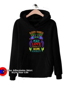 Biden Harris Peace Love Equality Unisex Hoodie