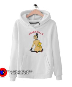Crack Kills Bart Simpson Funny Unisex Hoodie