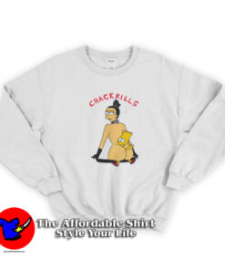 Crack Kills Bart Simpson Funny Unisex Sweatshirt