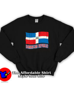 Dominican Republic Flag Distressed Pride Sweatshirt