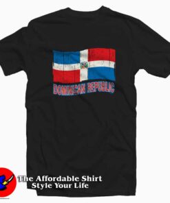 Dominican Republic Flag Distressed Pride T-shirt
