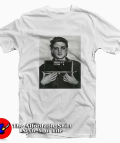 Elvis Presley Mugshot King Rock and Roll T-shirt