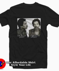 Jimi Hendrix Arrested Photo Police 1969 T-shirt