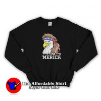 Merica Bald Eagle Patriotic Funny Sweatshirt