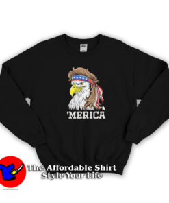 Merica Bald Eagle Patriotic Funny Sweatshirt