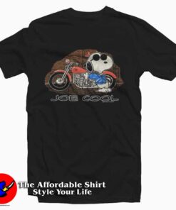 Peanuts Snoopy Joe Cool Harley Flames T-shirt