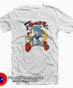Run Sonic The Hedgehog Cartoon T-shirt