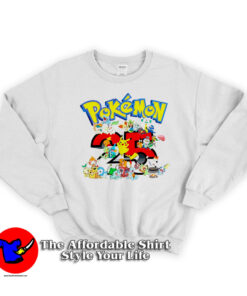 Cartoon Pokemon 25th Anniversary Unisex Sweatshirt