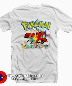 Cartoon Pokemon 25th Anniversary Unisex T-shirt