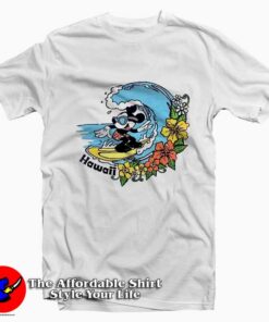 Cartoon Vintage Mickey Mouse Surfing Hawaii T-shirt