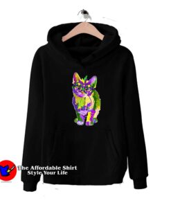 Cat Wearing Carnival Mask Mardi Gras Unisex Hoodie