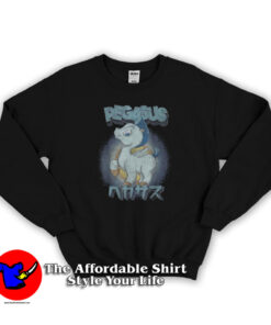 Cute Disney Hercules Pegasus Kanji Portrait Sweatshirt