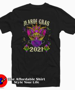 Mardi Gras 2021 Costume Mask Unisex T-shirt