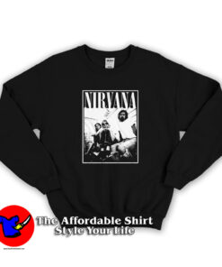 Nirvana Kurt Cobain Dave Grohl Group Photo Sweatshirt