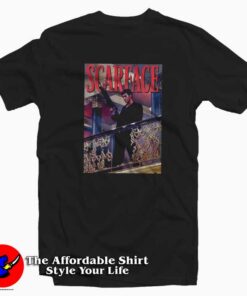 Scarface Tony Montana Balcony Railing Shot T-shirt