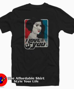 Vintage Star Wars Princess Leia I Love You T-shirt