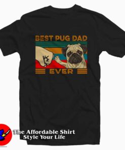 Best Pug Dad Ever Vintage Father'S Day T-shirt