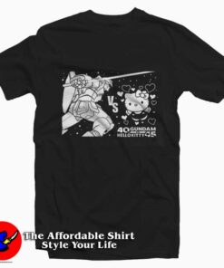Funny Gundam vs Hello Kitty Unisex T-shirt