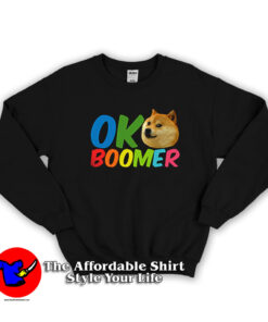 Ok Boomer Shiba Inu Dog Graphic Sweatshirt