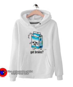Got Brains Funny Halloween Milk Parody Hoodie