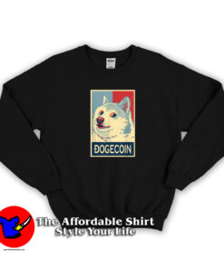 Retro Cryptocurrency DogeCoin To The Moon Sweatshirt