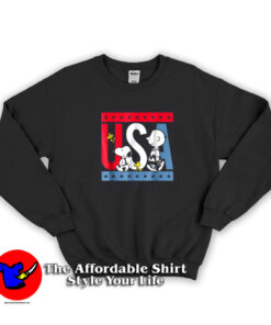 Cute Peanuts Snoopy Americana USA Funny Sweatshirt