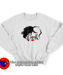 Disney Cruella Hair & Lips Logo Unisex Sweatshirt
