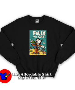 Funny Felix The Cat eats Moon Pie Unisex Sweatshirt