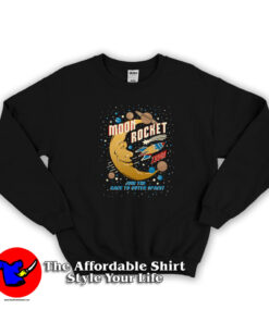 Moon Rocket Vintage Rac Outer Space Unisex Sweatshirt
