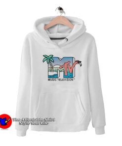 MTV Beach Island Flamingo Logo Vintage Hoodie