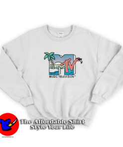 MTV Beach Island Flamingo Logo Vintage Sweatshirt