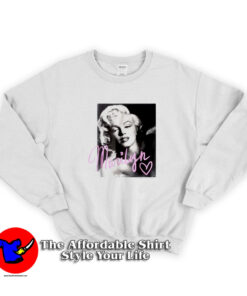 Marilyn Monroe Black And White Handwriting Sweatshirt