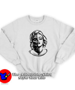 Vintage Marilyn Monroe Half Skull Unisex Sweatshirt