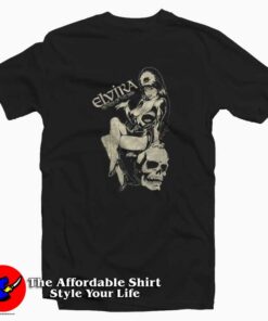 Elvira Mistress of the Dark Comic Skull Unisex T-shirt
