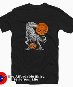 Scary Skeleton Dinosau Halloween Unisex T-shirt