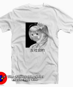 Anti and versus Social Japanese Aesthetic T-shirt