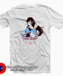 Cute Women I Play To Win Cartoon Unisex T-shirt
