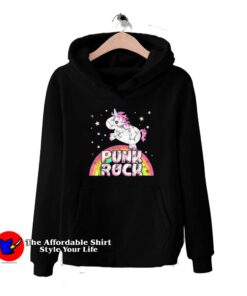 Funny Ironic Cool Unicorn Punk Rock Music Hoodie