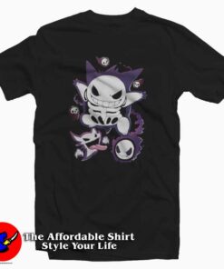 Pokemon Gengar Ghost Skeleton Halloween T-shirt