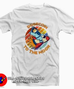 Retro Doge Coin To The Moon Funny Unisex T-shirt