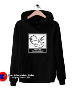Save The Triceratops Graphic Unisex Hoodie
