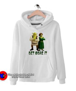 Shrek Get Ogre It Text Poster Unisex Hoodie