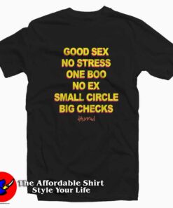 Good Sex No Stress One Small Circle Big Checks Tshirt