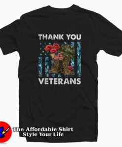 Thank You Veterans Flower Veteran Day T-shirt
