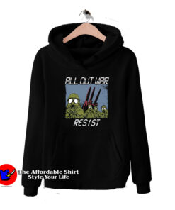 All Out War Resist Vintage Graphic Unisex Hoodie